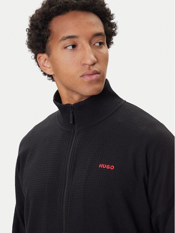 HUGO HUGO Majica dugih rukava Austin 50556966 Crna Regular Fit