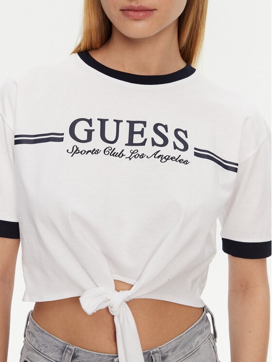 Guess Guess Tričko V5GI05 I3Z14 Biela Regular Fit