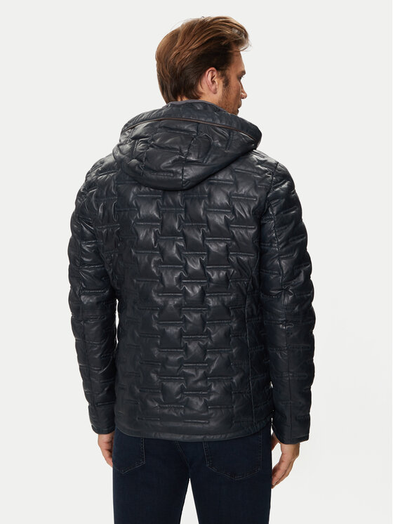 Milestone Lederjacke Tamino 431019 60305 Dunkelblau Regular Fit  