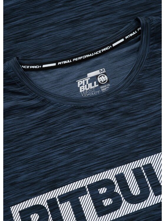 PITBULL PITBULL Koszulka techniczna Casual Sport Hilltop Granatowy Regular Fit