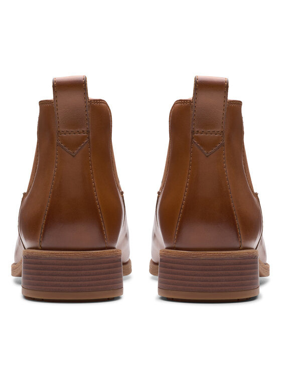 Clarks Clarks Kotníková obuv s elastickým prvkem Havisham Top 26178718 Hnědá