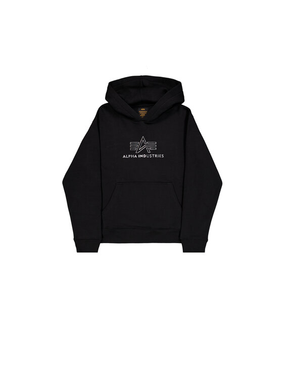 Alpha Industries Alpha Industries Mikina Basic Big Logo TPU Hoodie Čierna Regular Fit