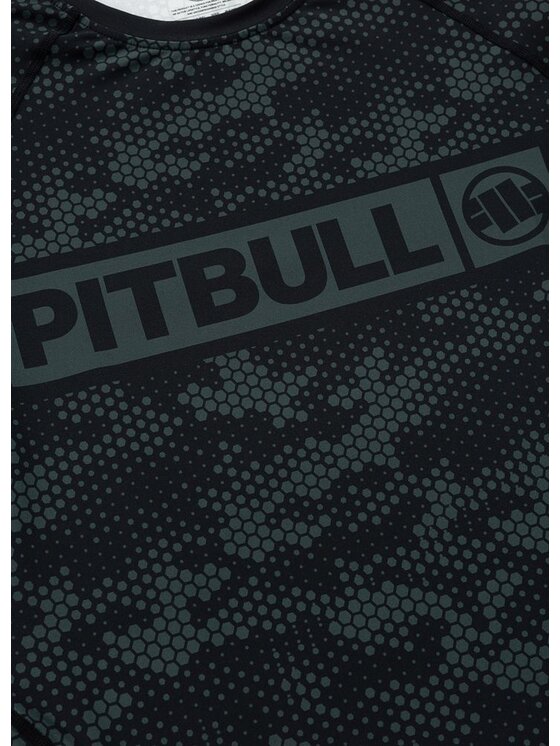 PITBULL PITBULL Koszulka techniczna HEX CAMO HILLTOP Zielony Regular Fit