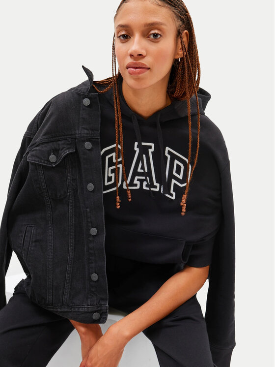 Gap Gap Bluză 463506-01 Negru Regular Fit