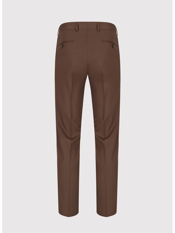 Pako Lorente Pako Lorente Spodnie garniturowe P24SF-6G-022 Brązowy Slim Fit