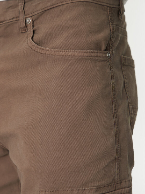 Guess Guess Hlače iz tkanine M5RA68 WGXV1 Rjava Regular Fit