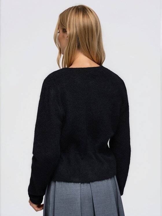Ombre Ombre Kardigan OW-SW-E0068 Černá Regular Fit