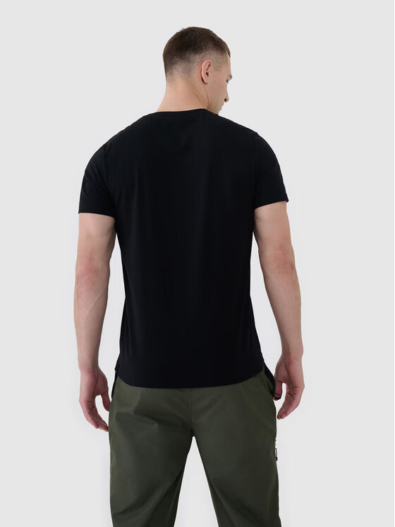 4F 4F T-Shirt 4FWMM00TTSHM2257-20S Czarny Regular Fit