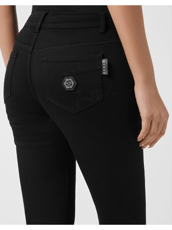 PHILIPP PLEIN PHILIPP PLEIN Jegginsy 26301 Czarny Jegging Fit