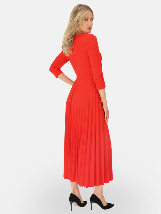 L’AF L’AF Sukienka dzianinowa Celine Czerwony Regular Fit