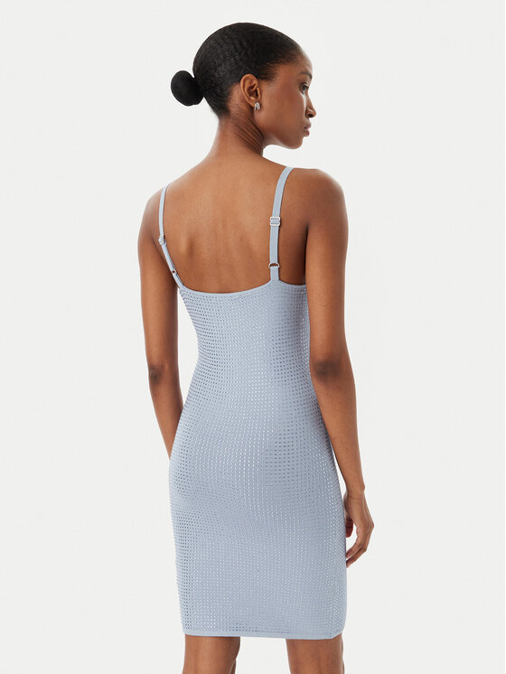 Guess Guess Плетена рокля W5GK45 Z3MN2 Син Regular Fit