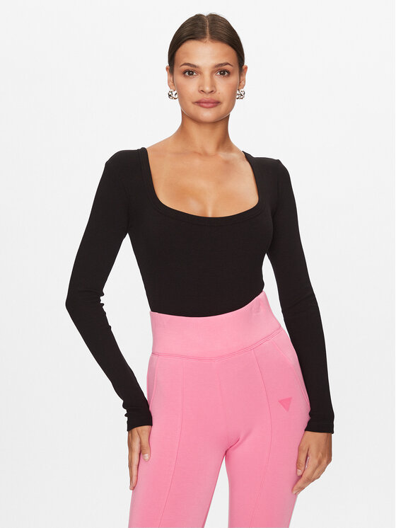 Guess Guess Μπλουζάκι V3BP12 K8RT2 Μαύρο Regular Fit