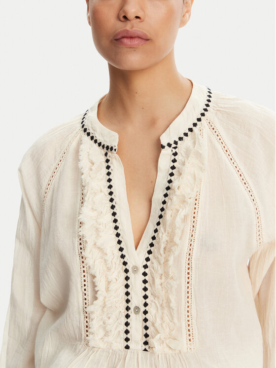 Devotion TWINS Devotion TWINS Bluse Apology 025.002G Écru Loose Fit