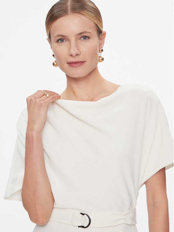 DKNY DKNY Sukienka codzienna DD3J233A Écru Regular Fit