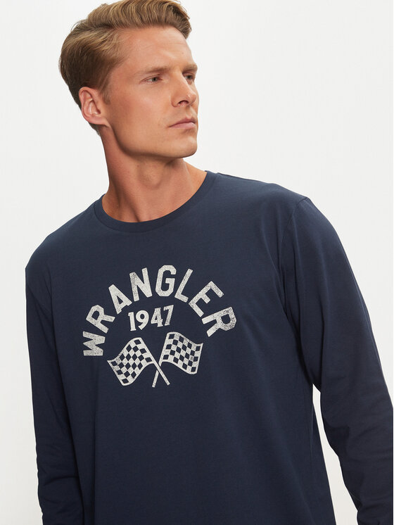 Wrangler Wrangler Longsleeve 112357447 Blu Regular Fit