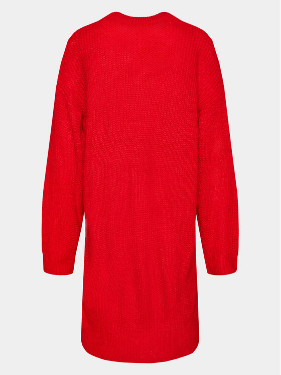 Brave Soul Brave Soul Strickkleid LKD-555BERNARD Rot Regular Fit