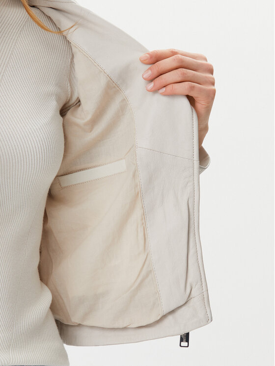 Mustang Mustang Giacca di pelle Softy 310-24-065 Beige Regular Fit