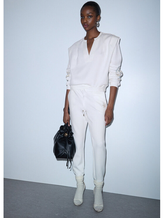 Liu Jo Liu Jo Pantaloni di tessuto TF6284J395810701 Bianco Regular Fit