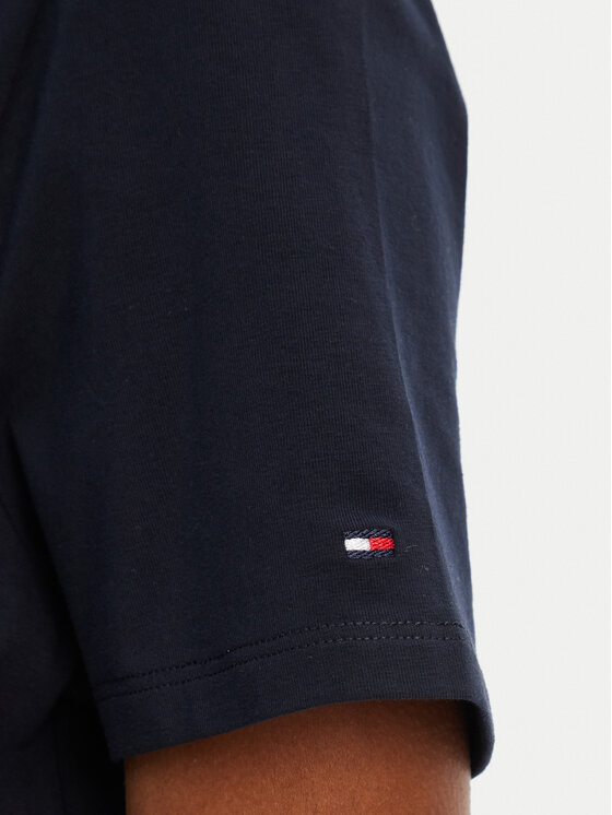 Tommy Hilfiger Tommy Hilfiger T-Shirt 1985 WW0WW37877 Granatowy Regular Fit