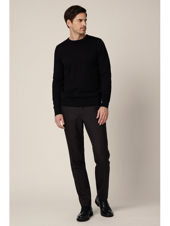 Lancerto Lancerto Spodnie materiałowe Artemio SP073225000016 Brązowy Slim Fit