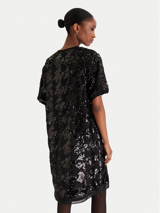 DKNY DKNY Cocktail obleka DD54AN74 Črna Regular Fit