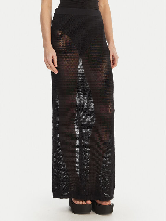 Seafolly Seafolly Maxi suknja Beach Edit 55687-KN Crna Slim Fit