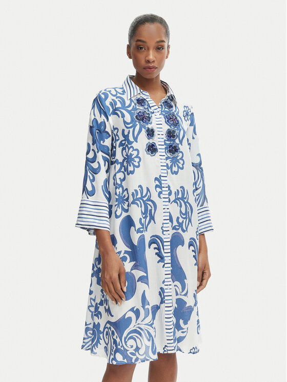 Iconique Iconique Marškinių tipo suknelė Romina IC26-037 Mėlyna Regular Fit