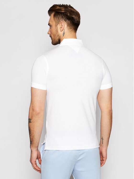 Tommy Hilfiger Tommy Hilfiger Poloshirt 1985 MW0MW17771 Weiß Slim Fit