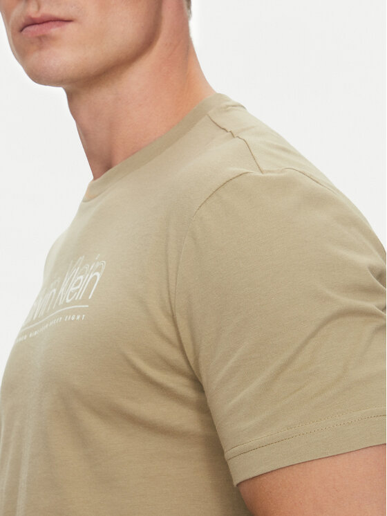 Calvin Klein Calvin Klein Футболка Double Logo K10K114149 Бежевий Regular Fit
