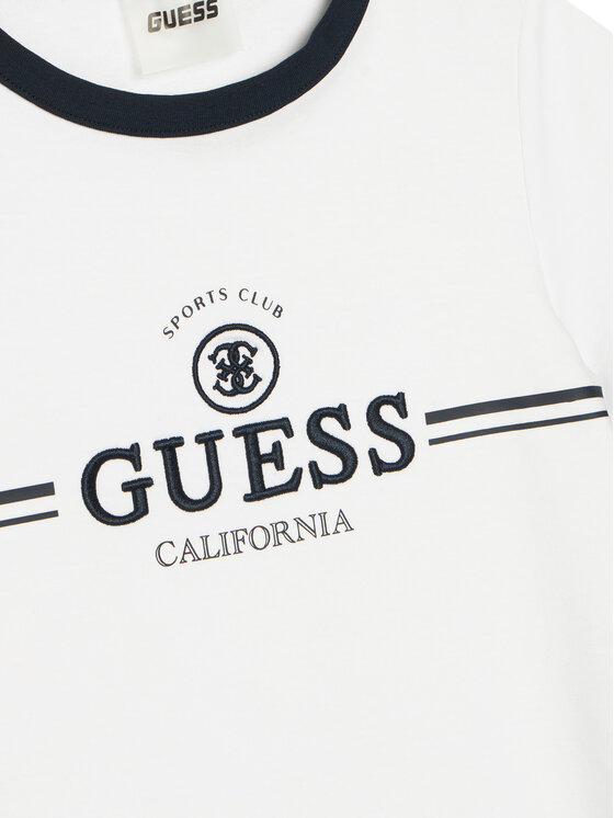 Guess Guess Vsakodnevna obleka J6GK26 KCQX1 Bela Slim Fit