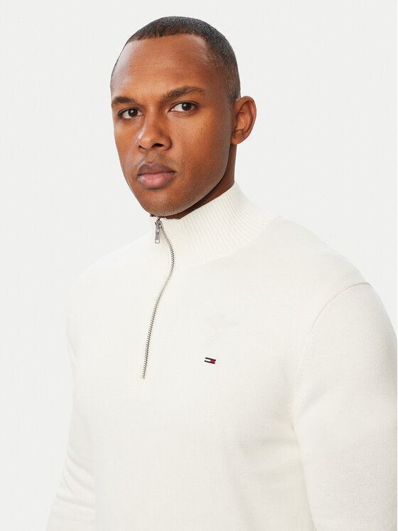 Tommy Jeans Tommy Jeans Sweter DM0DM21654 Biały Slim Fit