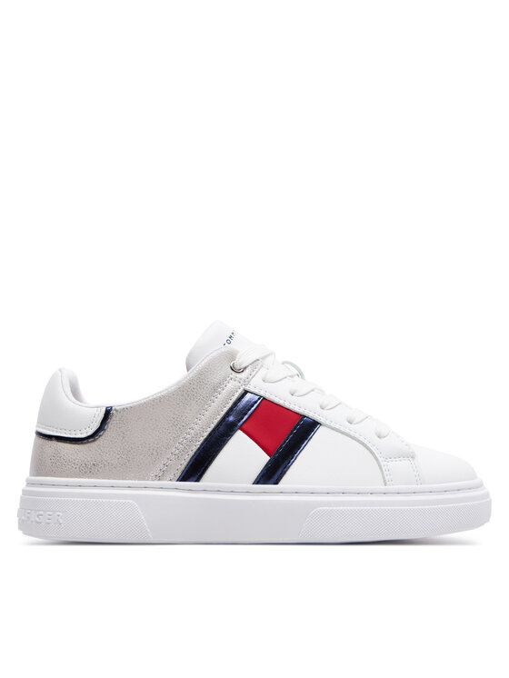 Sneakers Tommy Hilfiger Flag Low Cut Lace-Up Sneaker T3A9-33201-1355 S Alb