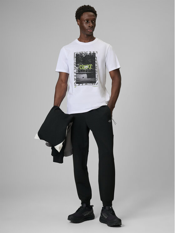 4F 4F T-Shirt FLUID EXPRESSIONS Biały Regular Fit