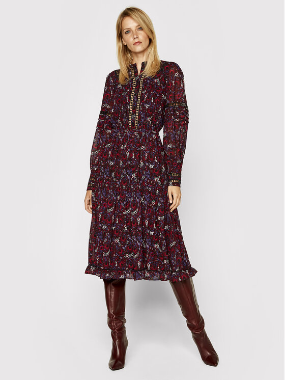 MICHAEL Michael Kors MICHAEL Michael Kors Kasdieninė suknelė Paisley Georgette and Lace Ruffled MF0800UFFS Spalvota Regular Fit