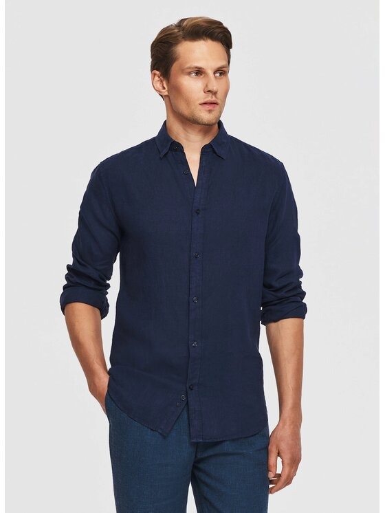 Pako Lorente Pako Lorente Koszula P26SN-1X-023 Granatowy Slim Fit