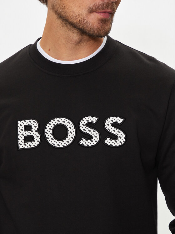 BOSS Boss Džemperis C-Soleri 04 50521117 Juoda Relaxed Fit