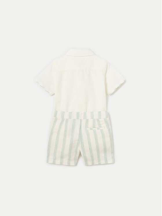 Mayoral Mayoral Completo camicia e pantaloncini 1248 Bianco Regular Fit
