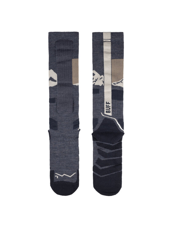 Buff Buff Calzini lunghi Merino Heavyweight Over The Calf Socks Blu scuro