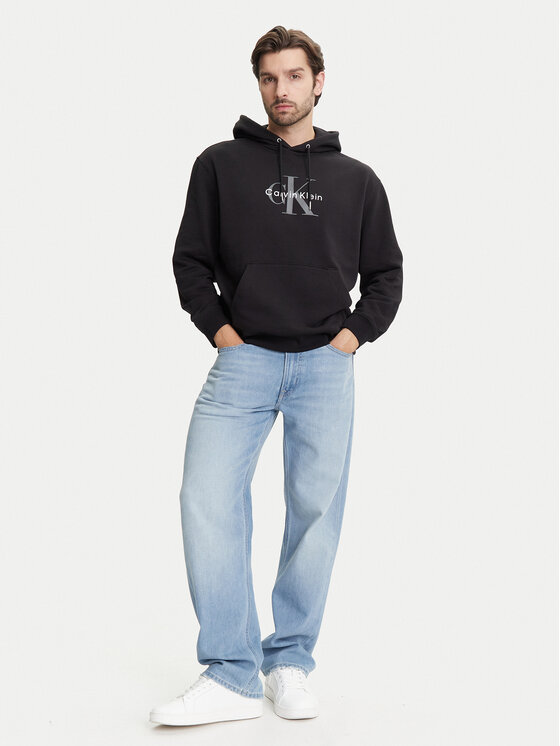 Calvin Klein Jeans Calvin Klein Jeans Μπλούζα Monologo LV04RC282G Μαύρο Regular Fit