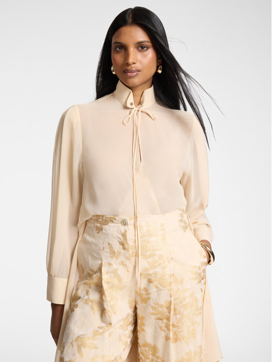 Elena Mirò Elena Mirò Camicia 5022Z000027N012 Crema A-Line Fit
