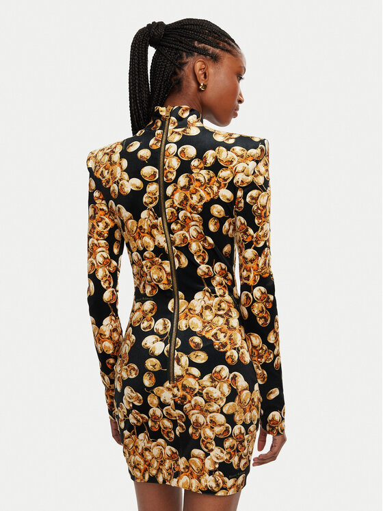 Balmain Balmain Hétköznapi ruha DF0R8755JJ44 Fekete Slim Fit