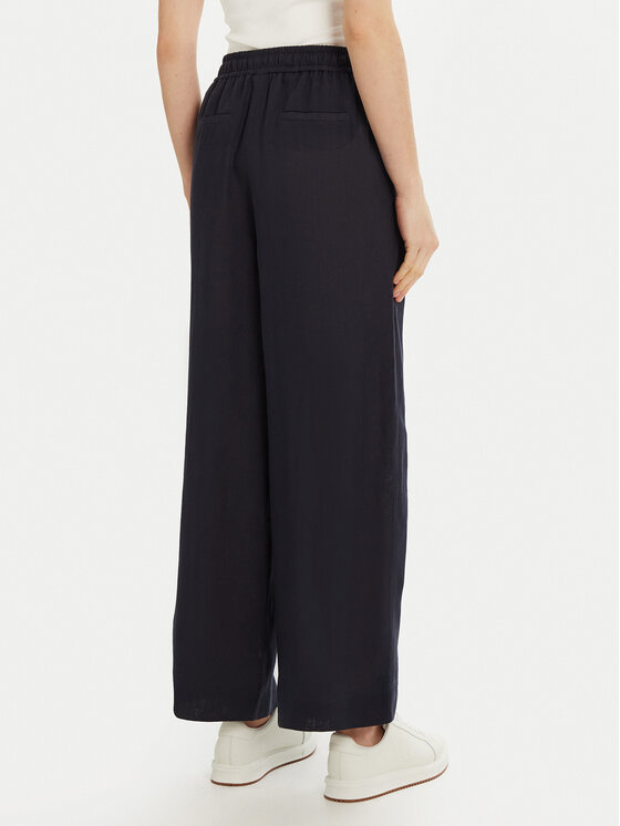 Marella Marella Pantaloni di tessuto Mattino 2513131084 Blu scuro Wide Leg