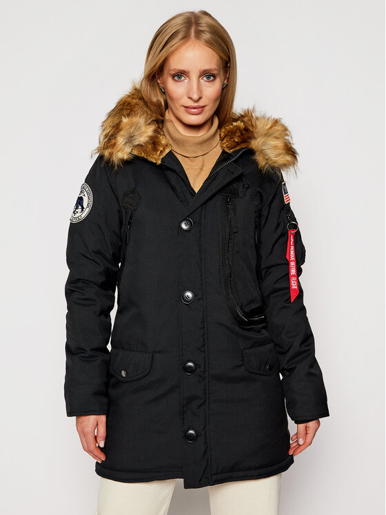 Alpha Industries Alpha Industries Kurtka zimowa Polar 123002 Czarny Regular Fit