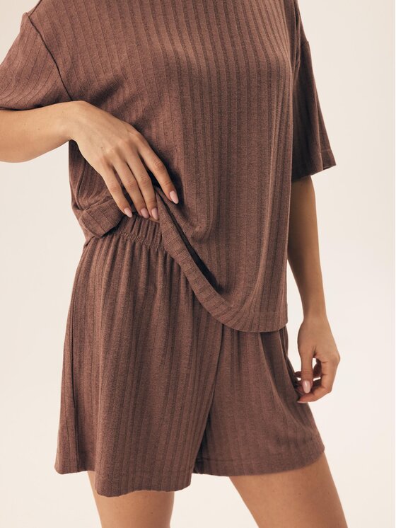 Esotiq Esotiq Sportovní set 42691 Béžová Loose Fit