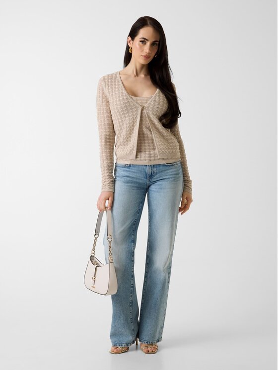 Guess Guess T-Shirt 181858 Beżowy Classic Fit