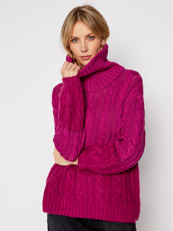 One Teaspoon Bluză cu gât Buckingham 23645 Violet Regular Fit 23645 imagine noua