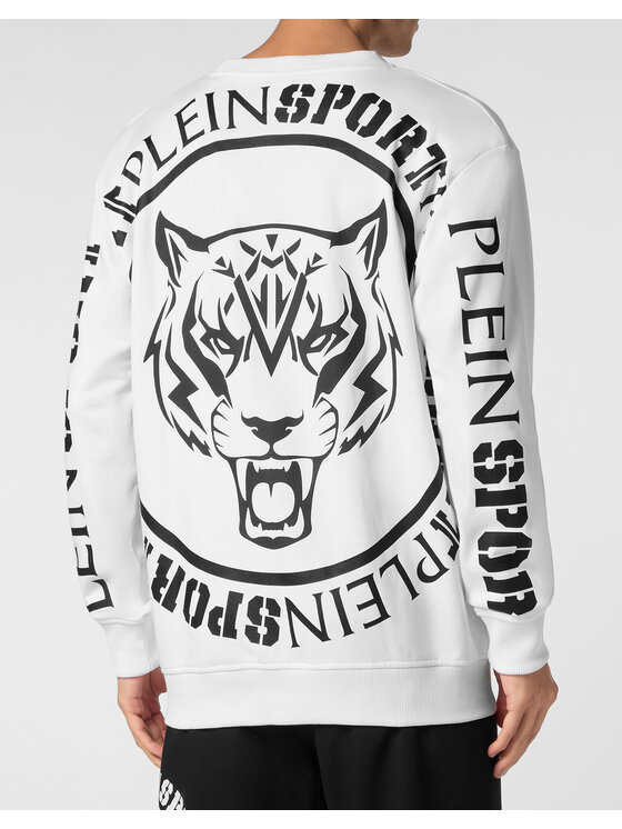 Plein Sport Plein Sport Longsleeve 14219 Biały Regular Fit
