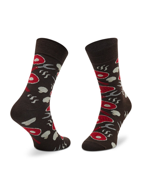 Zooksy Zooksy Zestaw 2 par wysokich skarpet unisex Mixtury Grillowe Brązowy