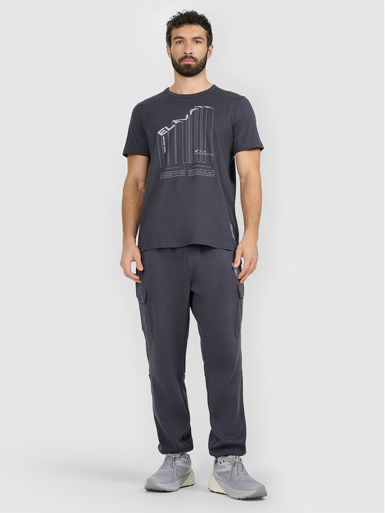4F 4F T-Shirt 4FRAW25TTSHM3845-22S Μαύρο Regular Fit
