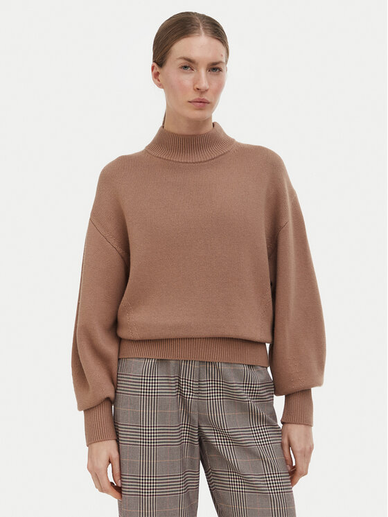 HUGO HUGO Pullover Sorellenio  50569389 Hellbraun Relaxed Fit